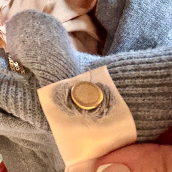 Anthropologie Vermeil Sequins Cardigan Sweater by Yellow Bird Size M Gray - Picture 16 of 16